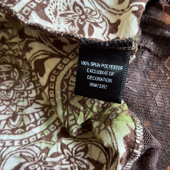 Love Always Size Medium Cami Camisole Tank Top Lace Trim Floral Geometric - Picture 4 of 4